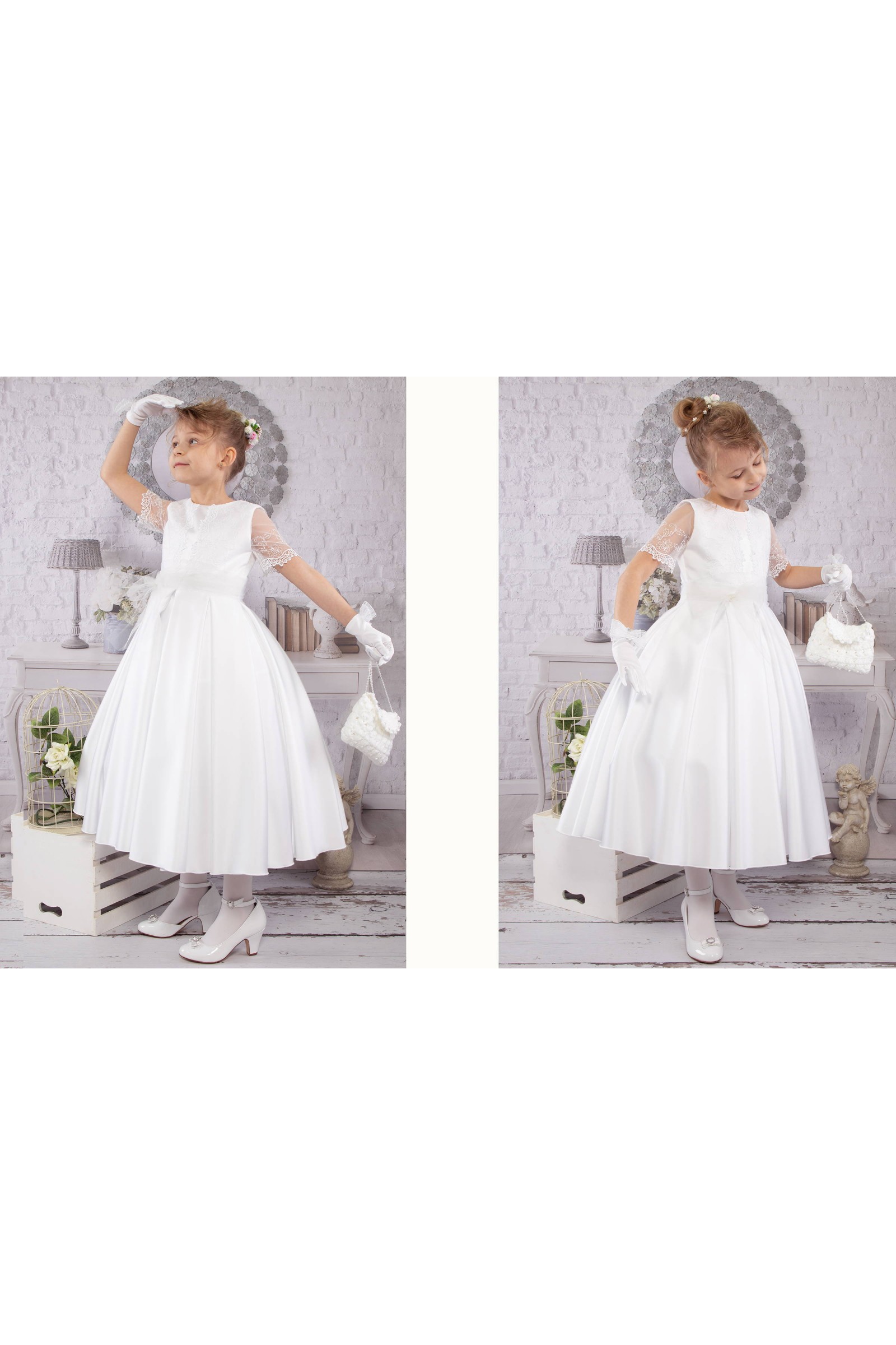 Elegancka sukienka komunijna T7/EL - obraz 6