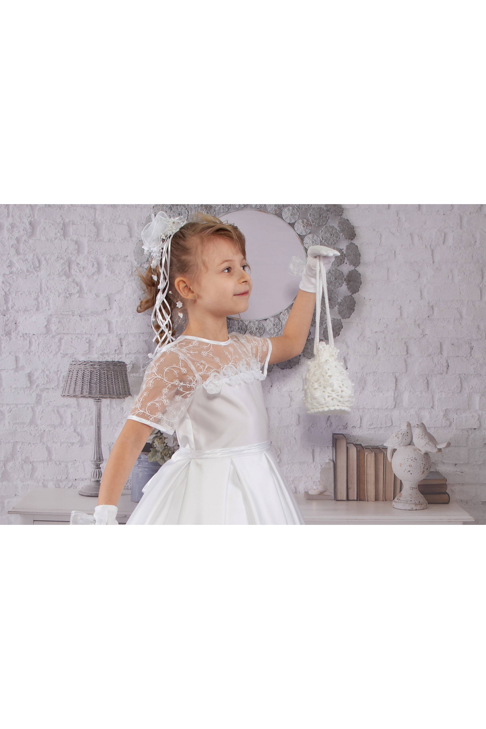 Elegancka sukienka komunijna T8/EL - obraz 1