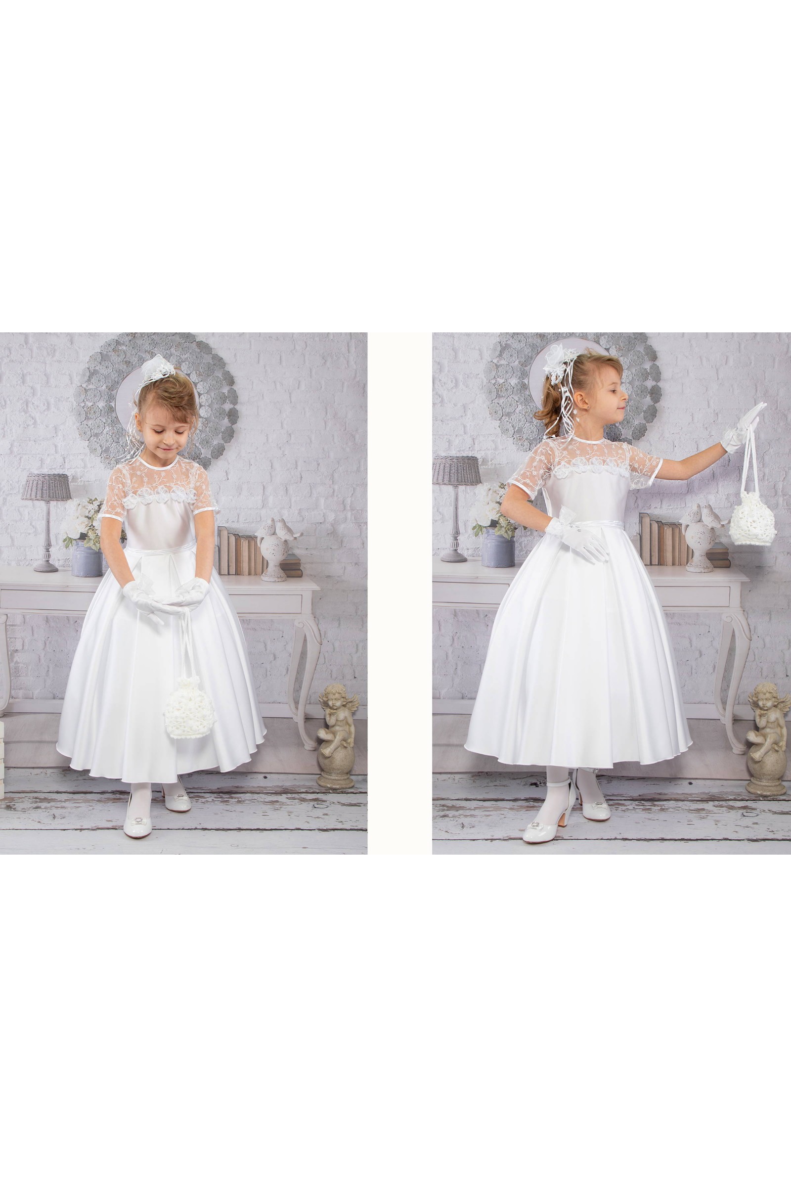 Elegancka sukienka komunijna T8/EL - obraz 3