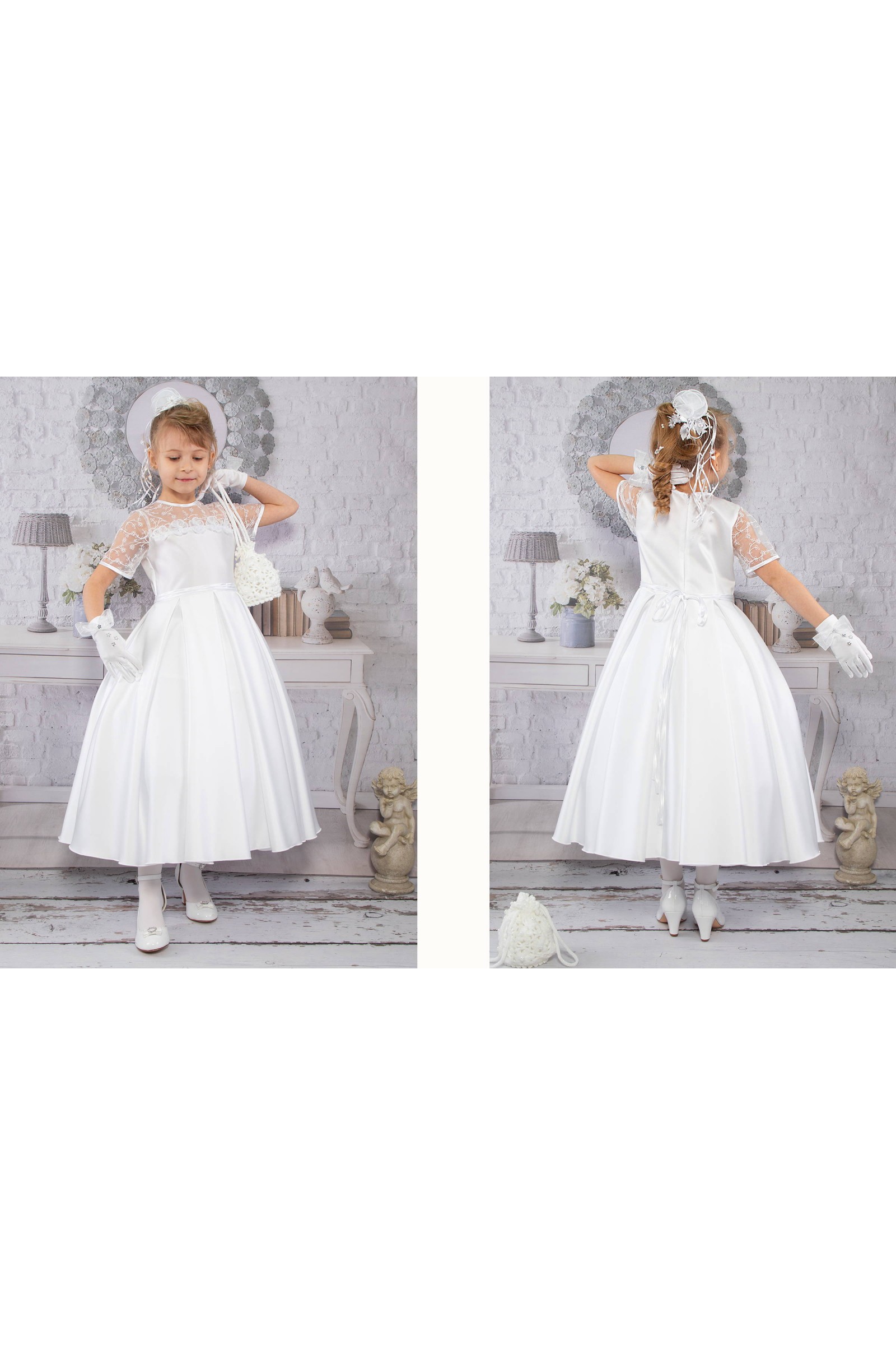 Elegancka sukienka komunijna T8/EL - obraz 5