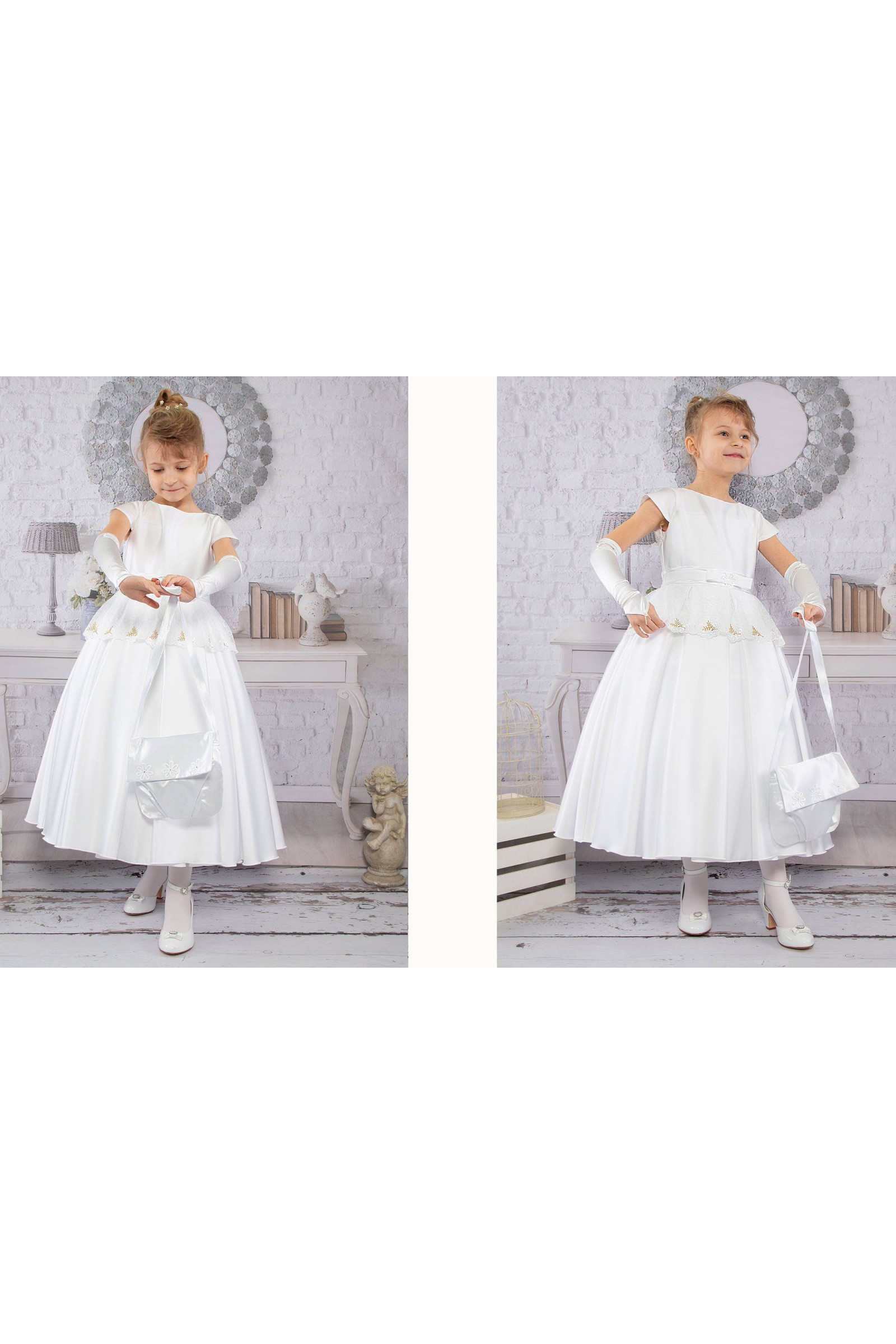 Elegancka sukienka komunijna T9/EL - obraz 3