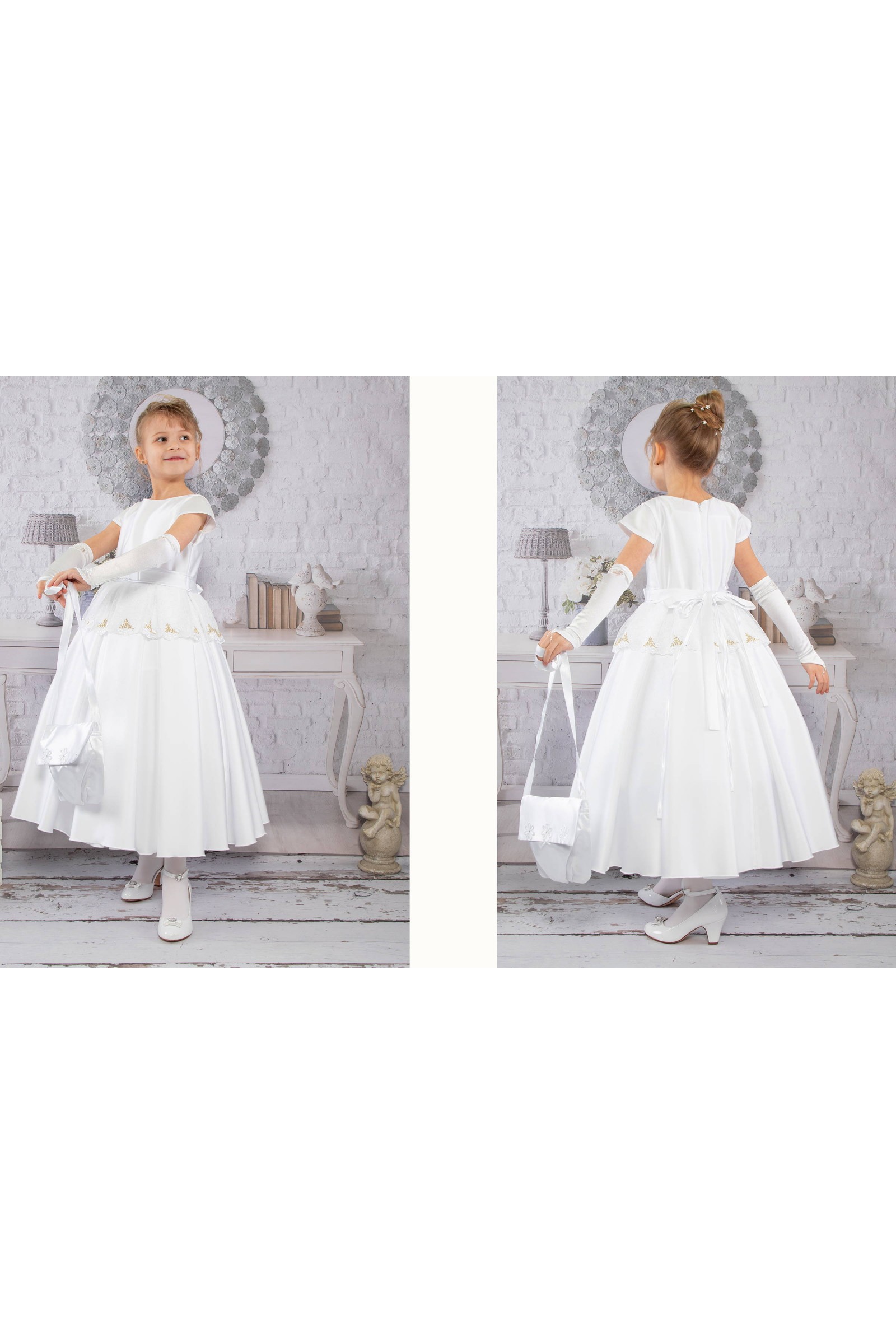 Elegancka sukienka komunijna T9/EL - obraz 5