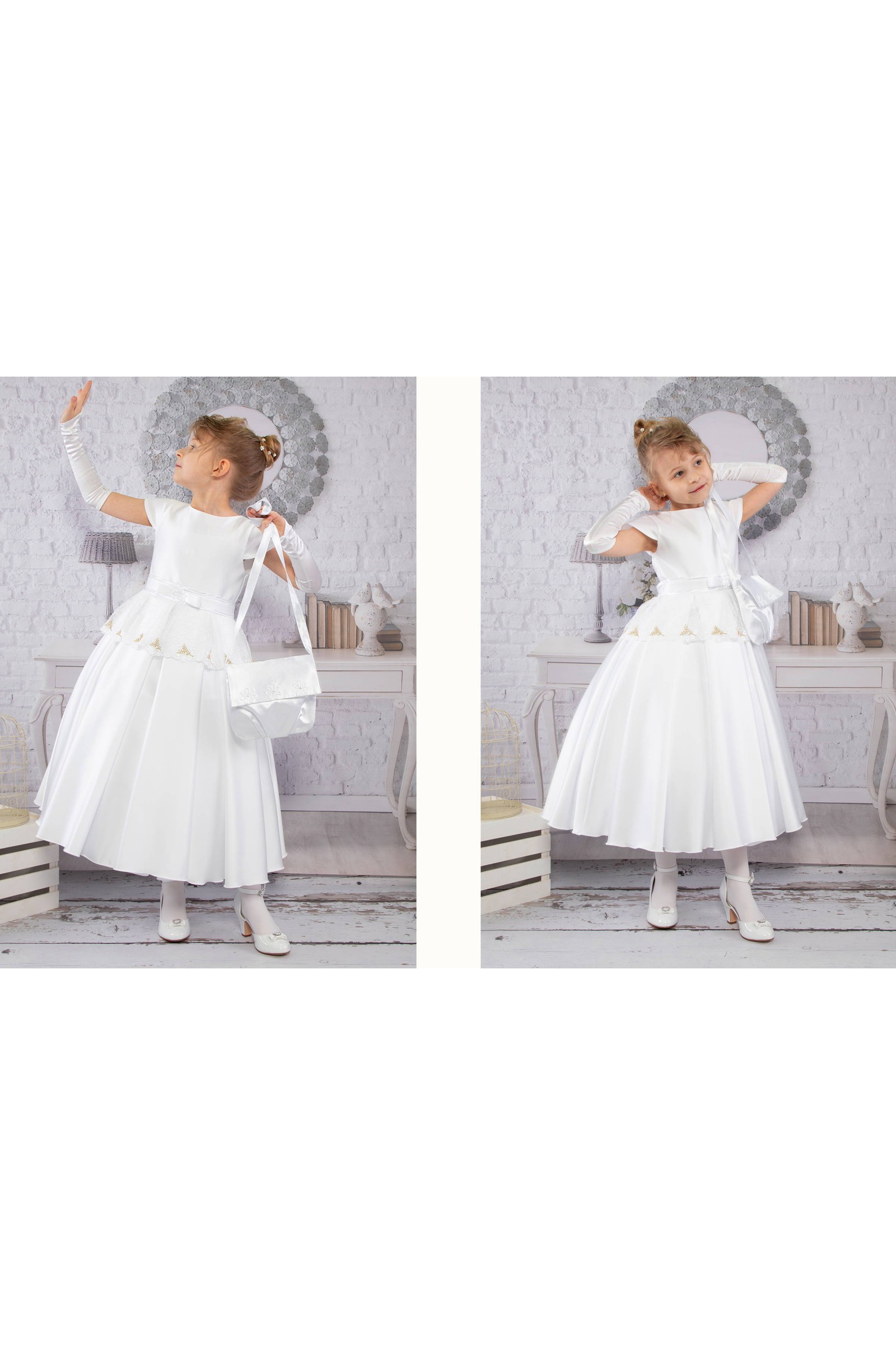 Elegancka sukienka komunijna T9/EL - obraz 6