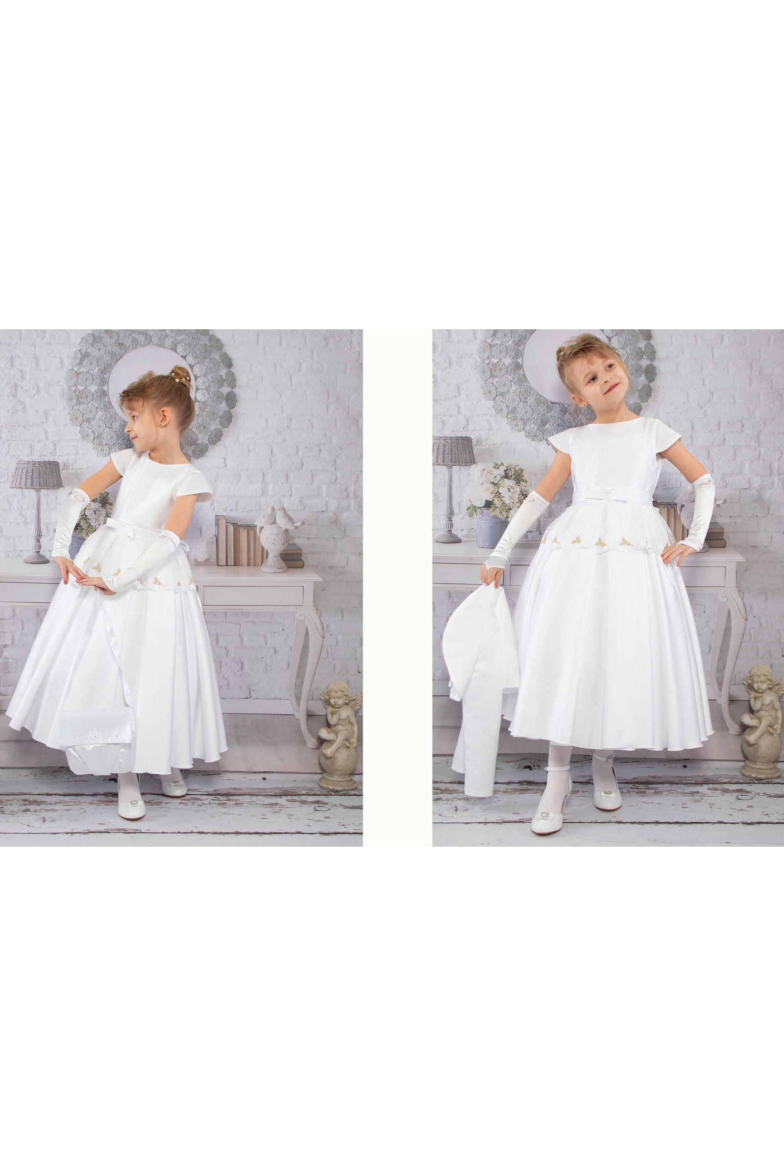 Elegancka sukienka komunijna T9/EL - obraz 7