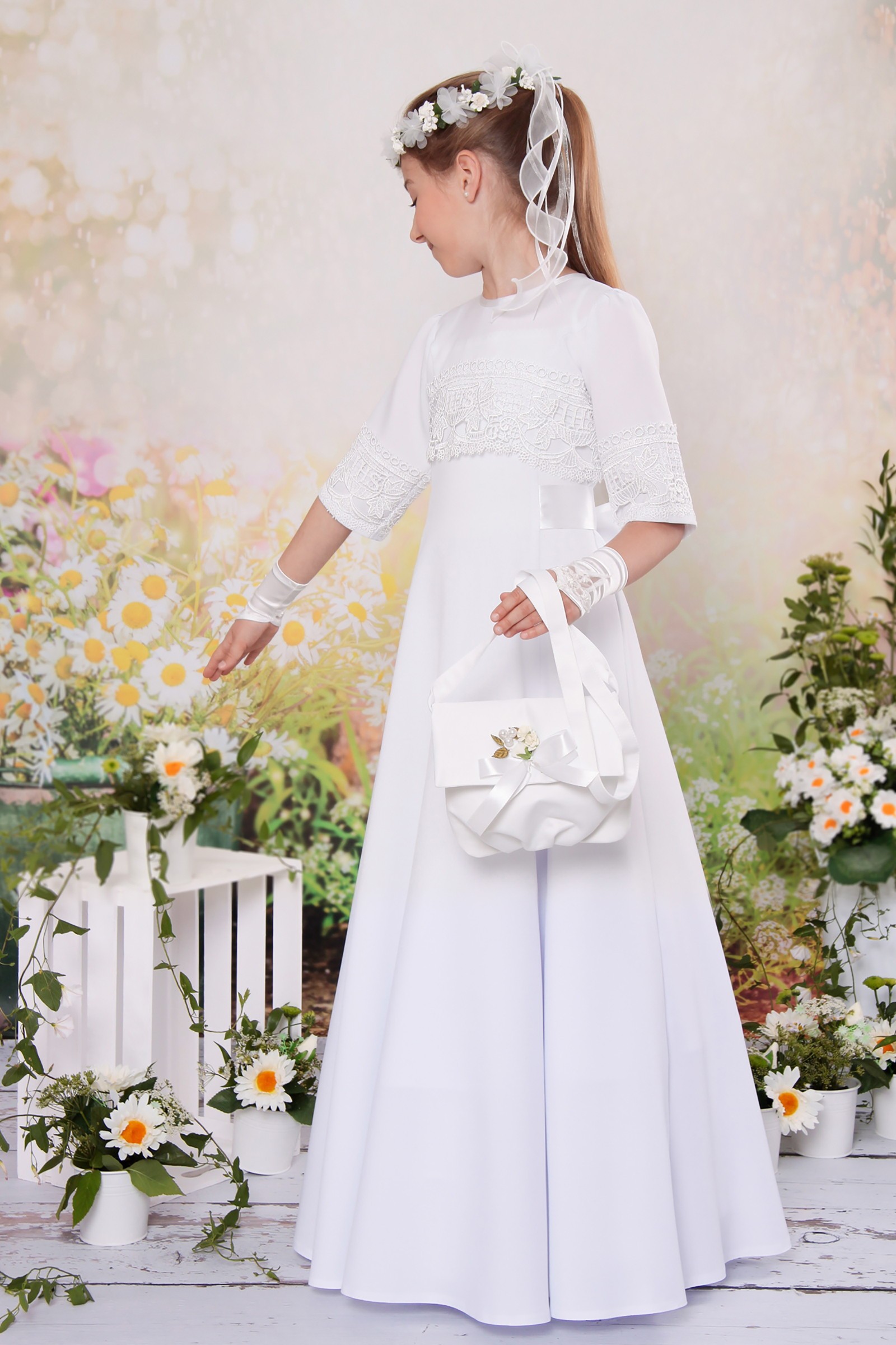 Sukienka komunijna taliowana 2/ST - obraz 4