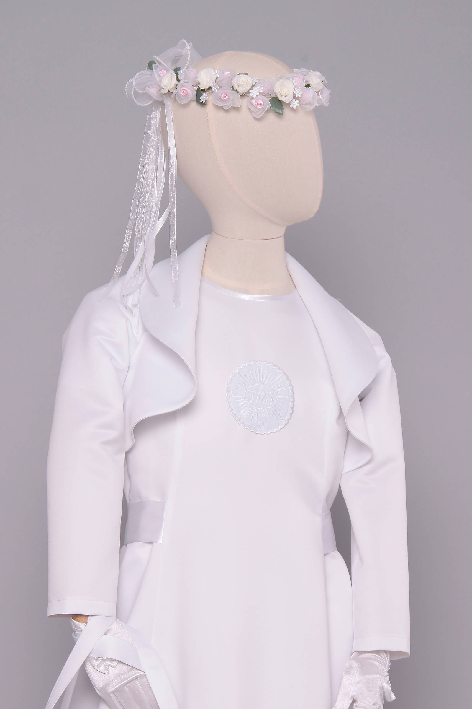 Płaszczyk komunijny P/37 - atłas - obraz 2