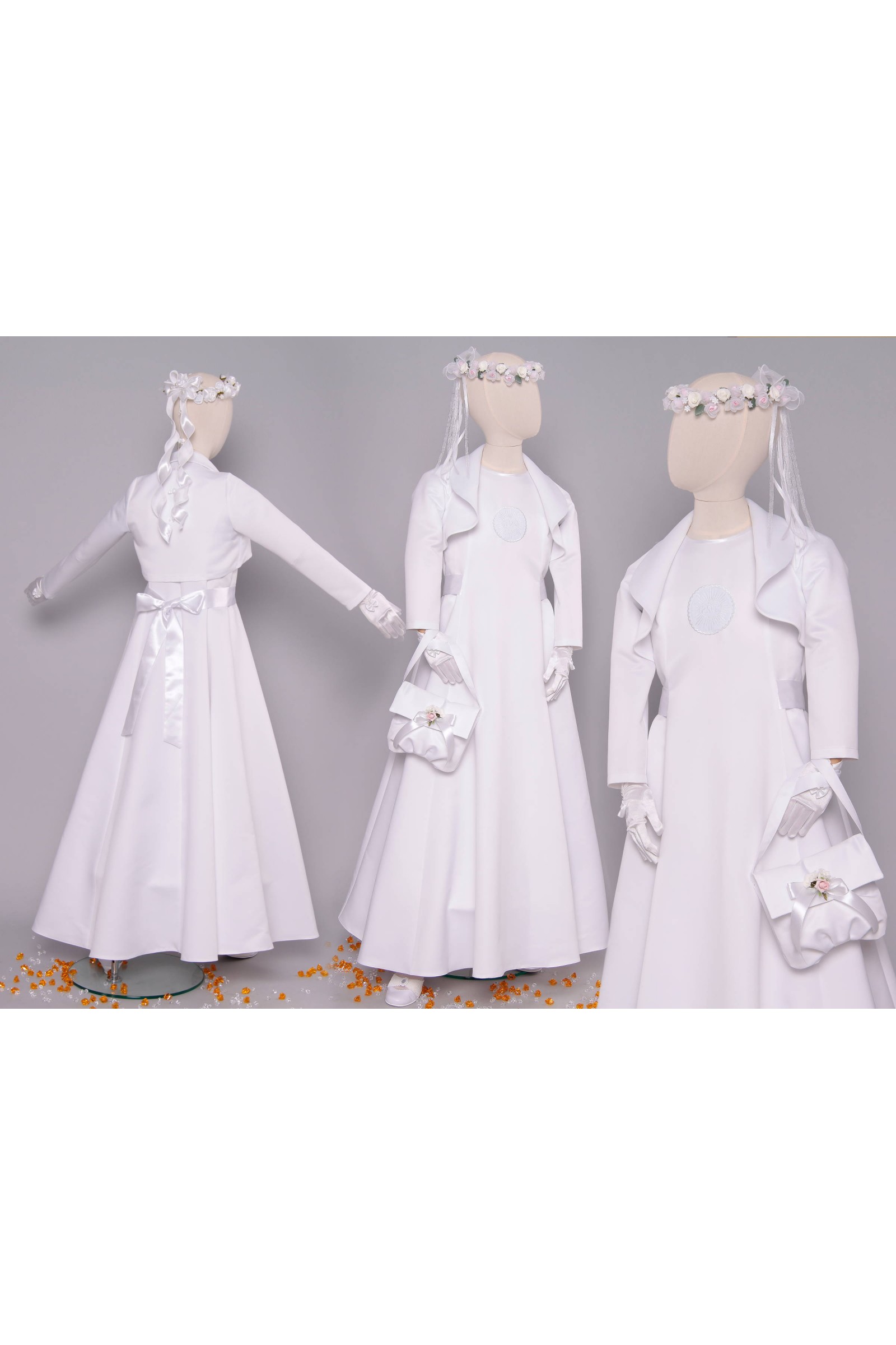 Płaszczyk komunijny P/37 - atłas - obraz 3