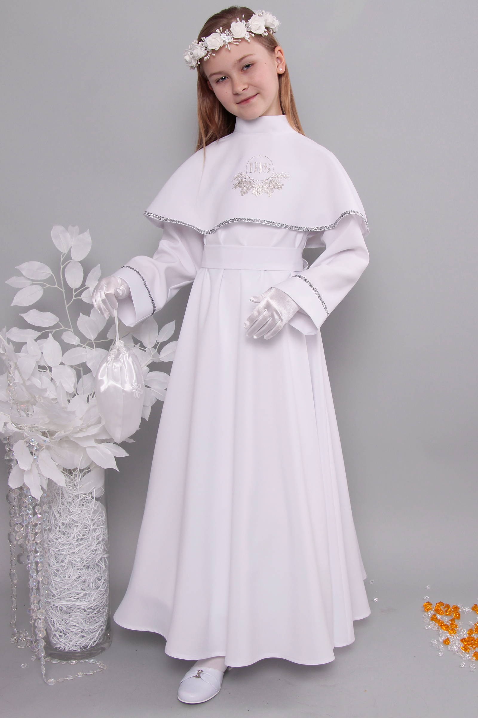 Alba komunijna 3/RS - sukieneczkowa - niestandardowy - obraz 2