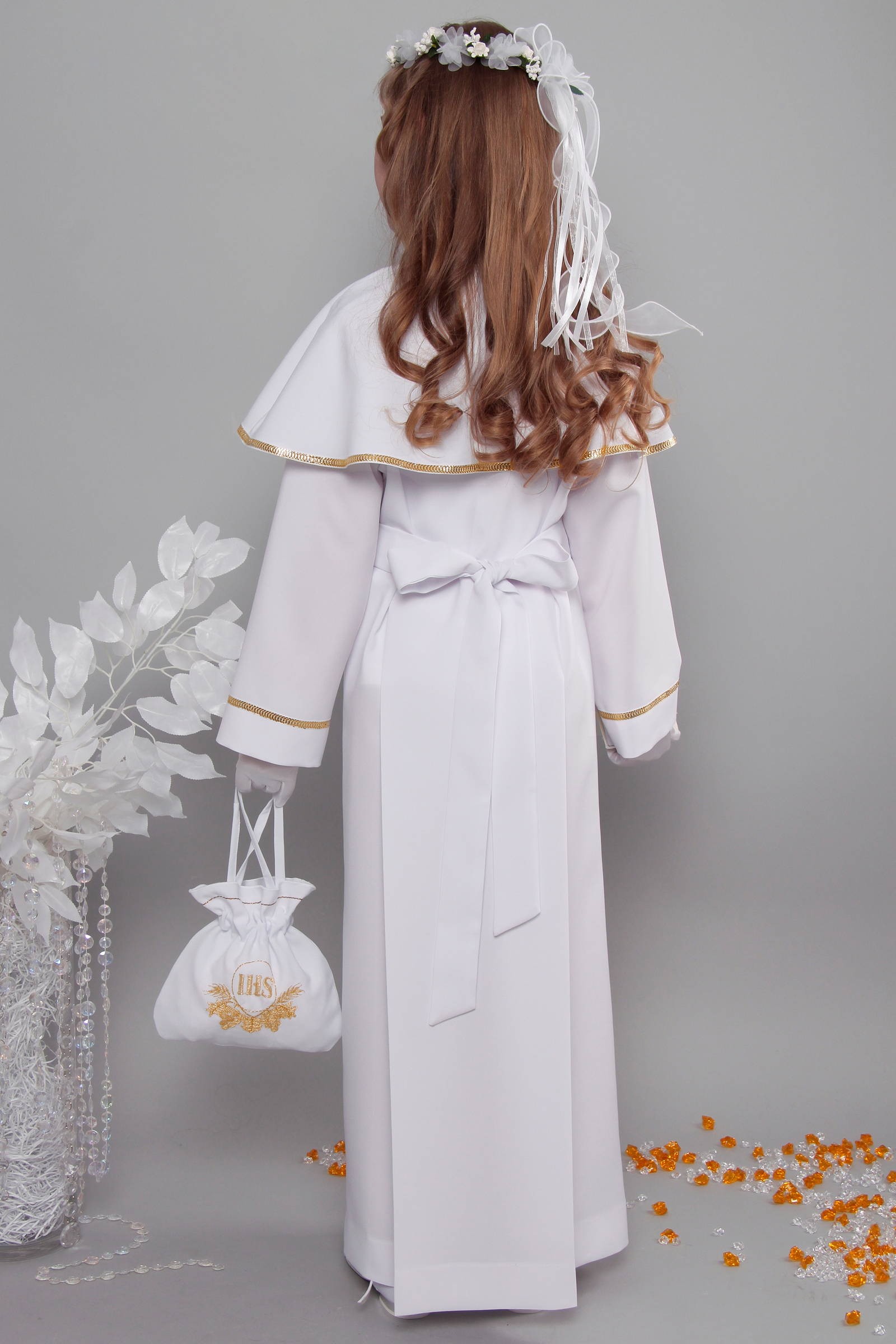 Alba komunijna 1a/KK - z karczkiem i kontrafałdą - niestandardowy - obraz 5