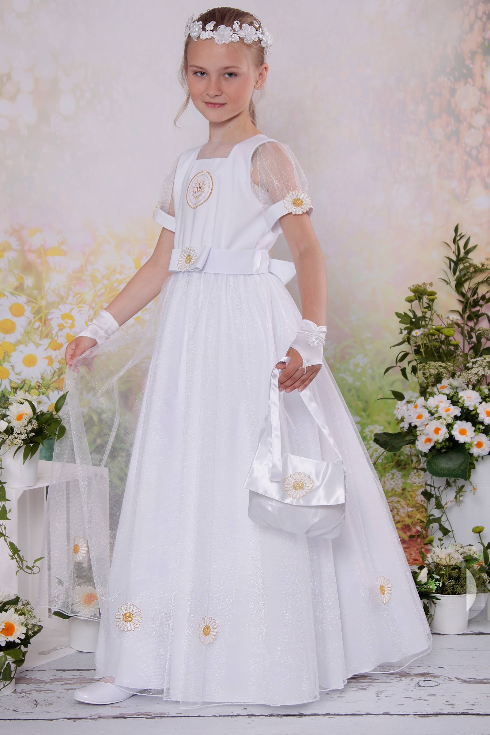 Sukienka komunijna klasyczna 25/SK - obraz 1