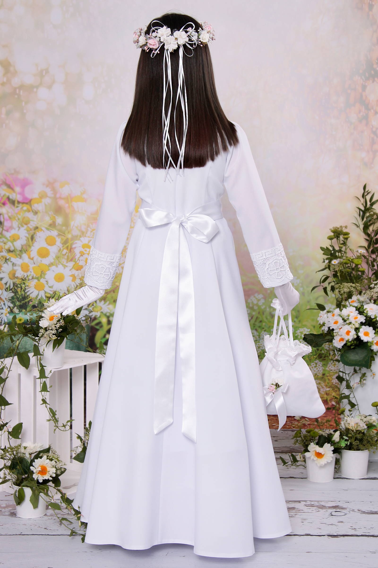 Sukienka komunijna taliowana 1/ST - obraz 5