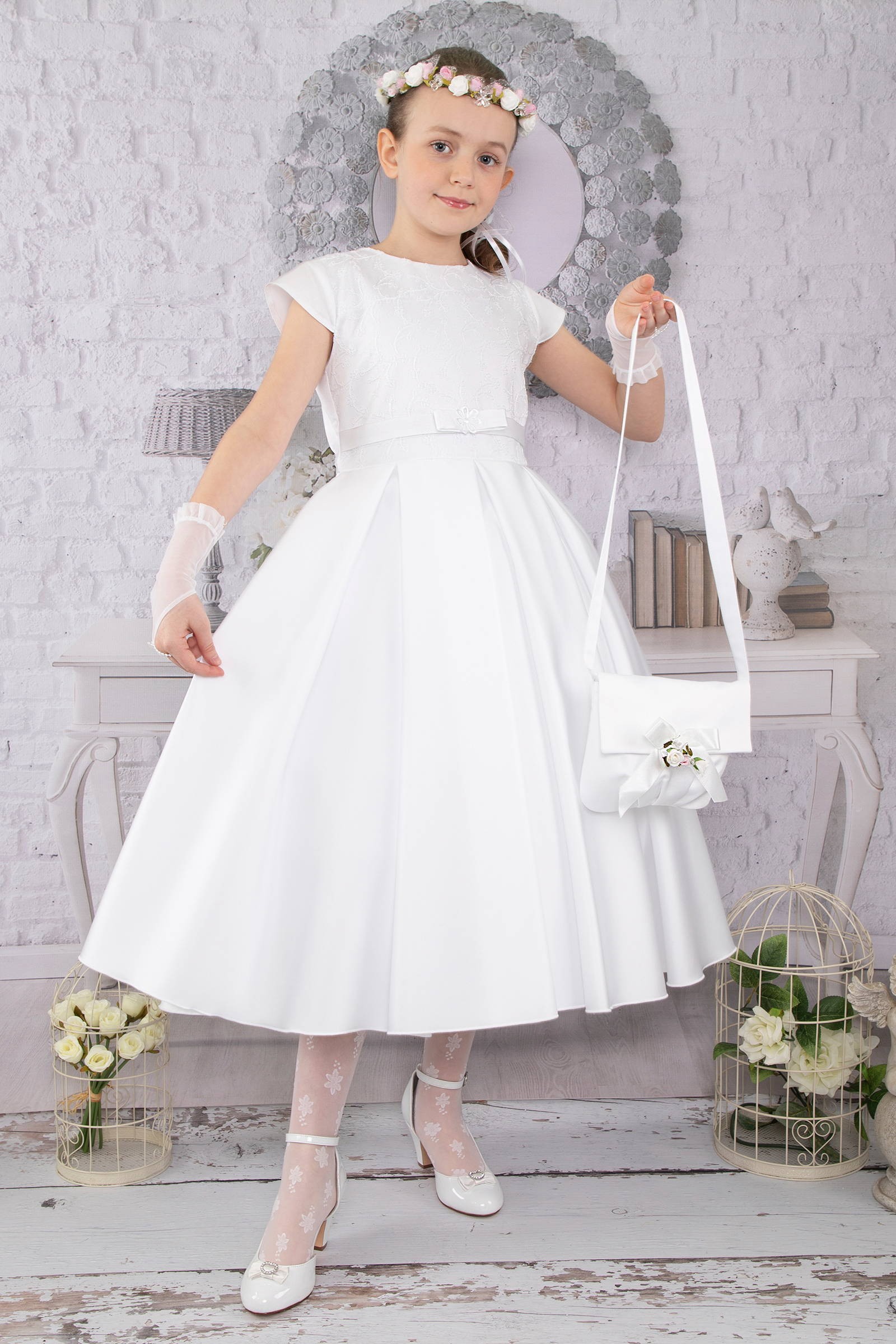 Elegancka sukienka komunijna T11/EL - niestandardowy - obraz 0