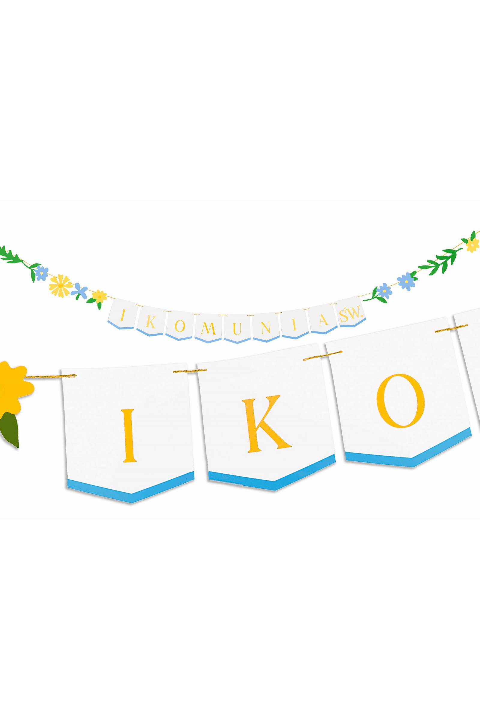 Girlanda komunijna łączka złote literki - obraz 3