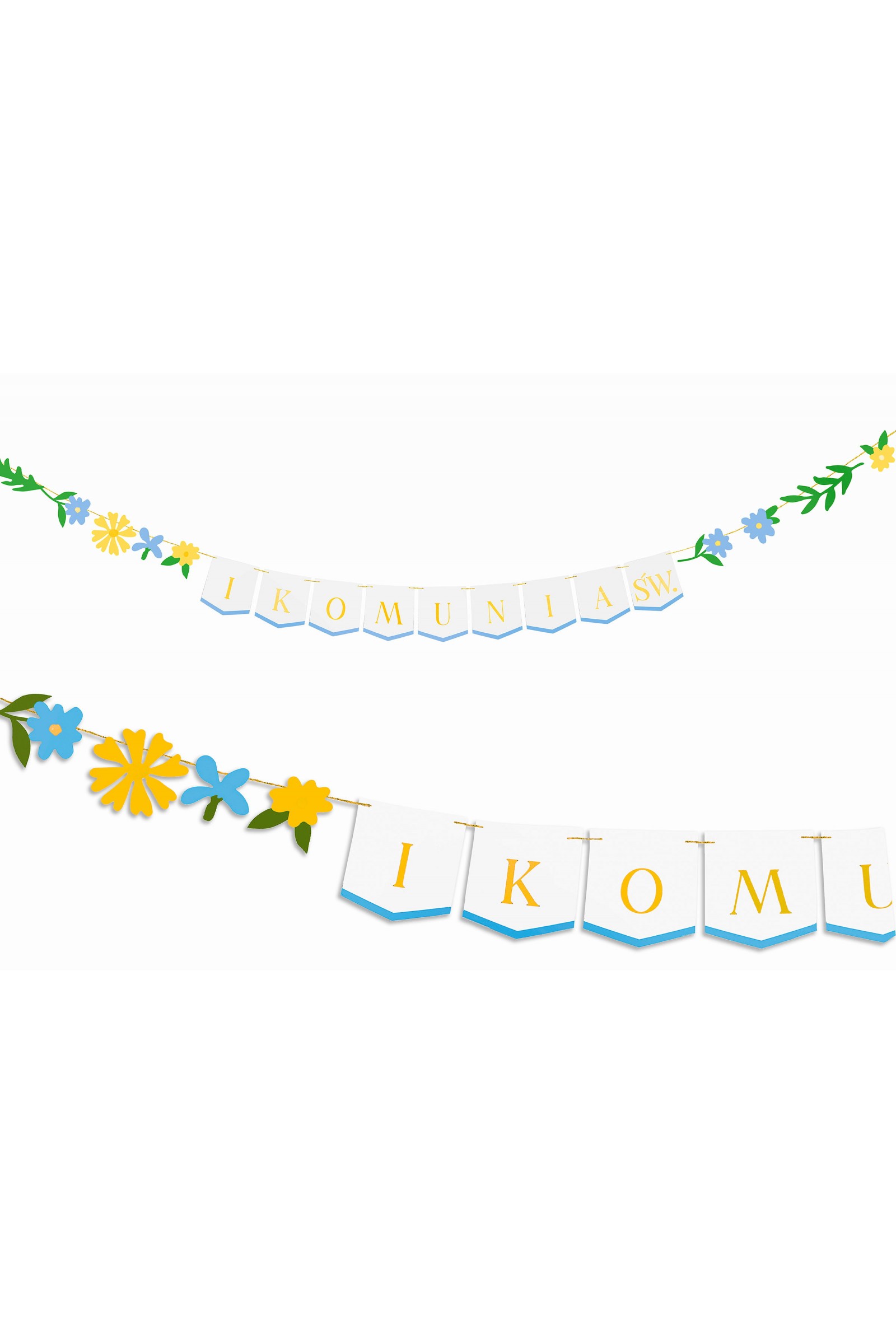 Girlanda komunijna łączka złote literki - obraz 2