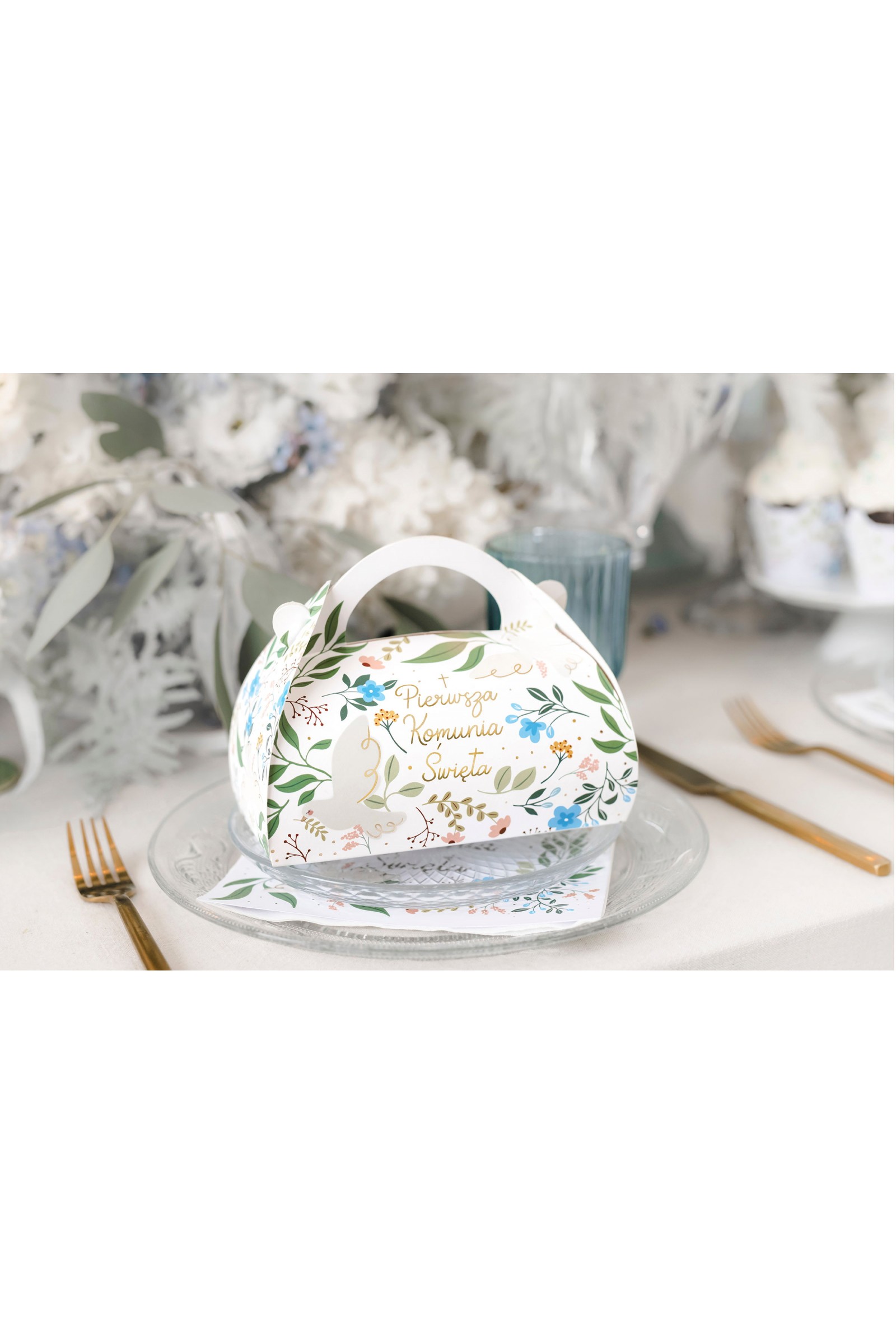 Pudełko na ciasto komunijne Wiosna - obraz 2
