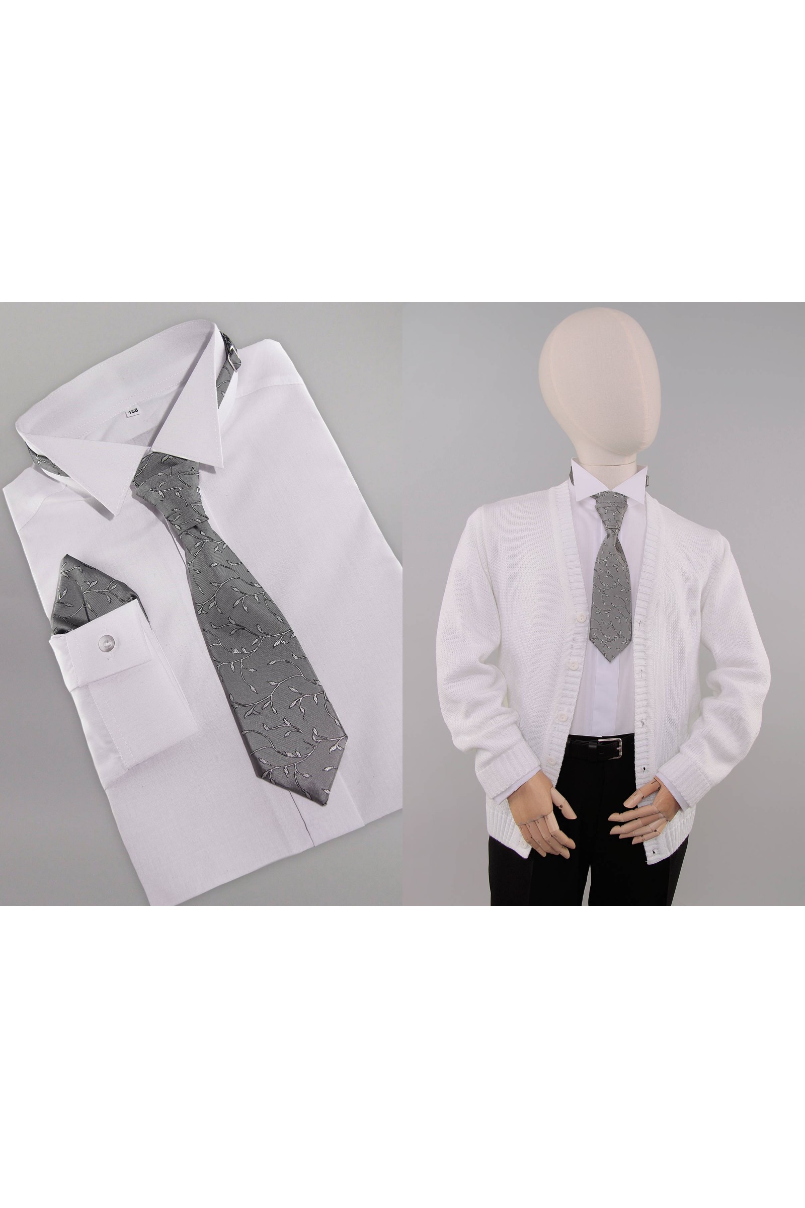 Krawatnik komunijny KRgr grafit - obraz 1