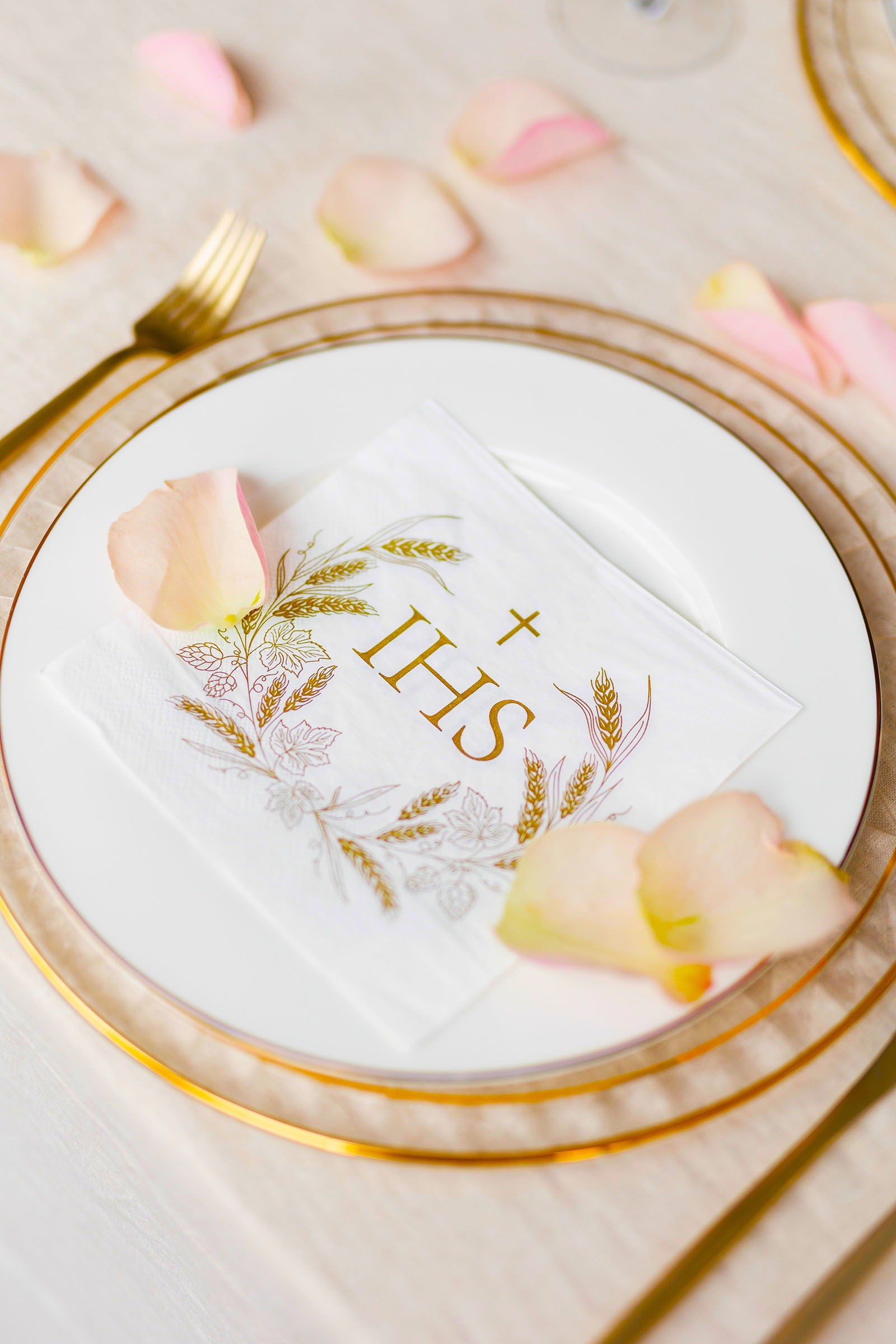 Serwetki komunijne 11 - Motyw złote kłosy - obraz 0