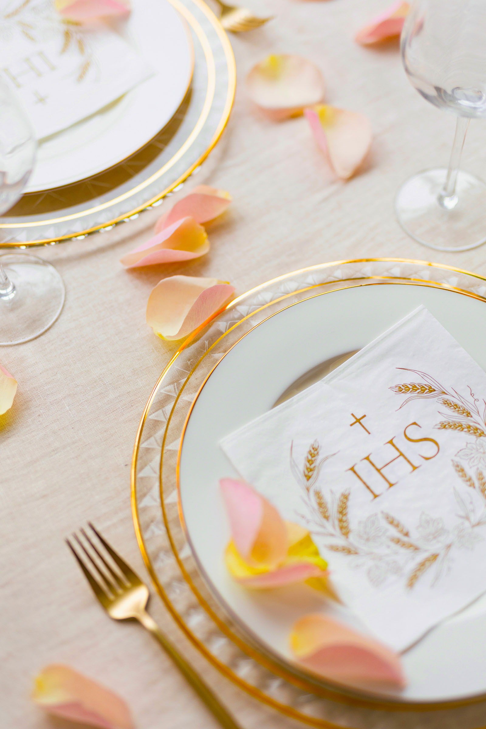 Serwetki komunijne 11 - Motyw złote kłosy - obraz 2