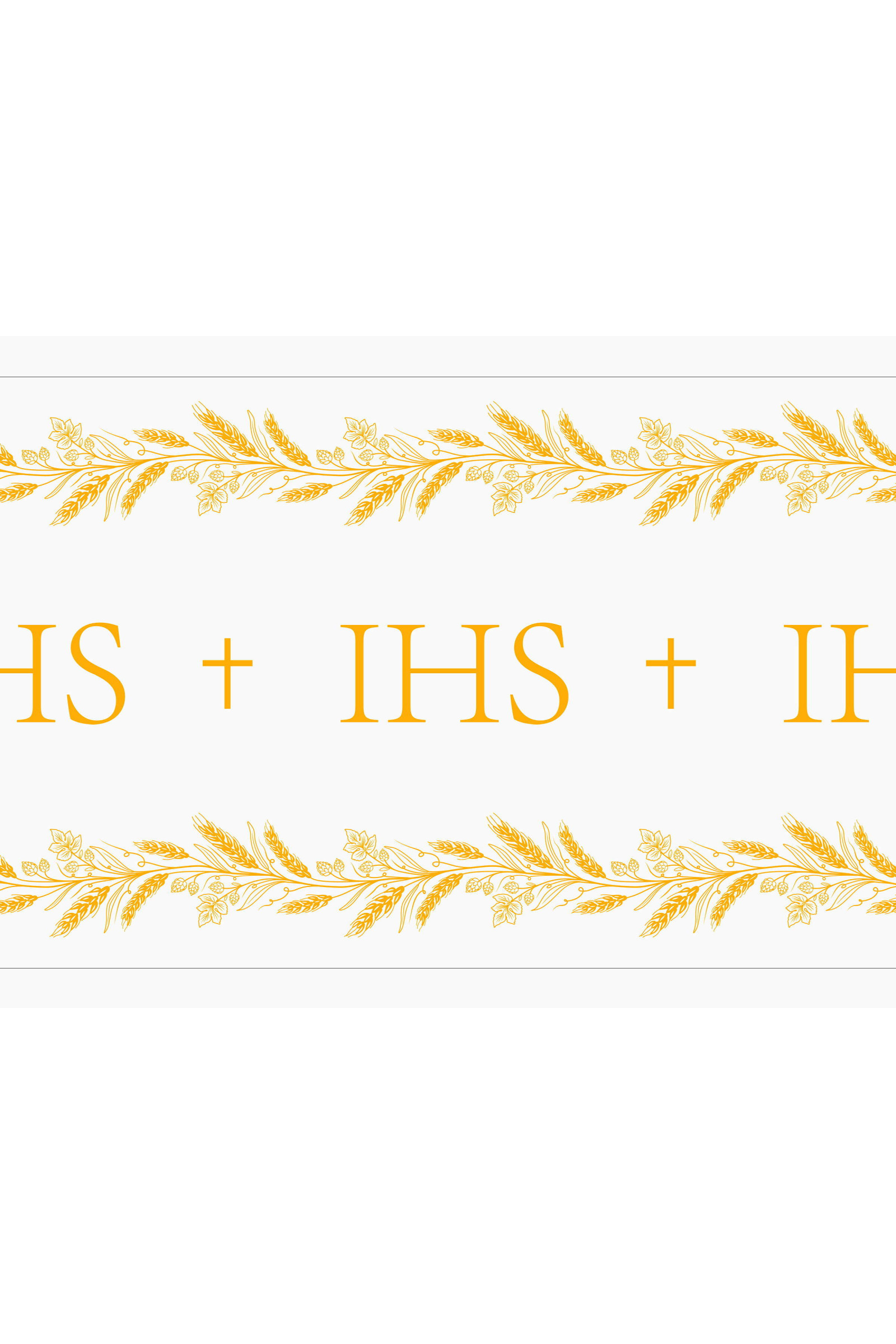 Komunijny lambrekin flizelinowy - Złoty kłos - obraz 3