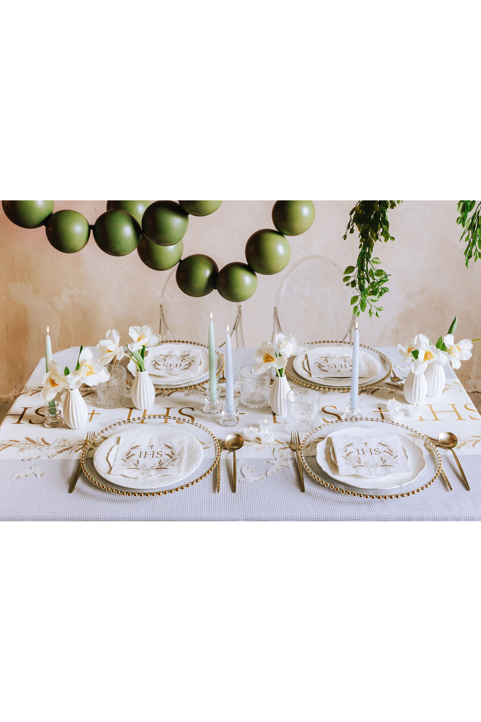 Komunijny lambrekin flizelinowy - Złoty kłos - obraz 4