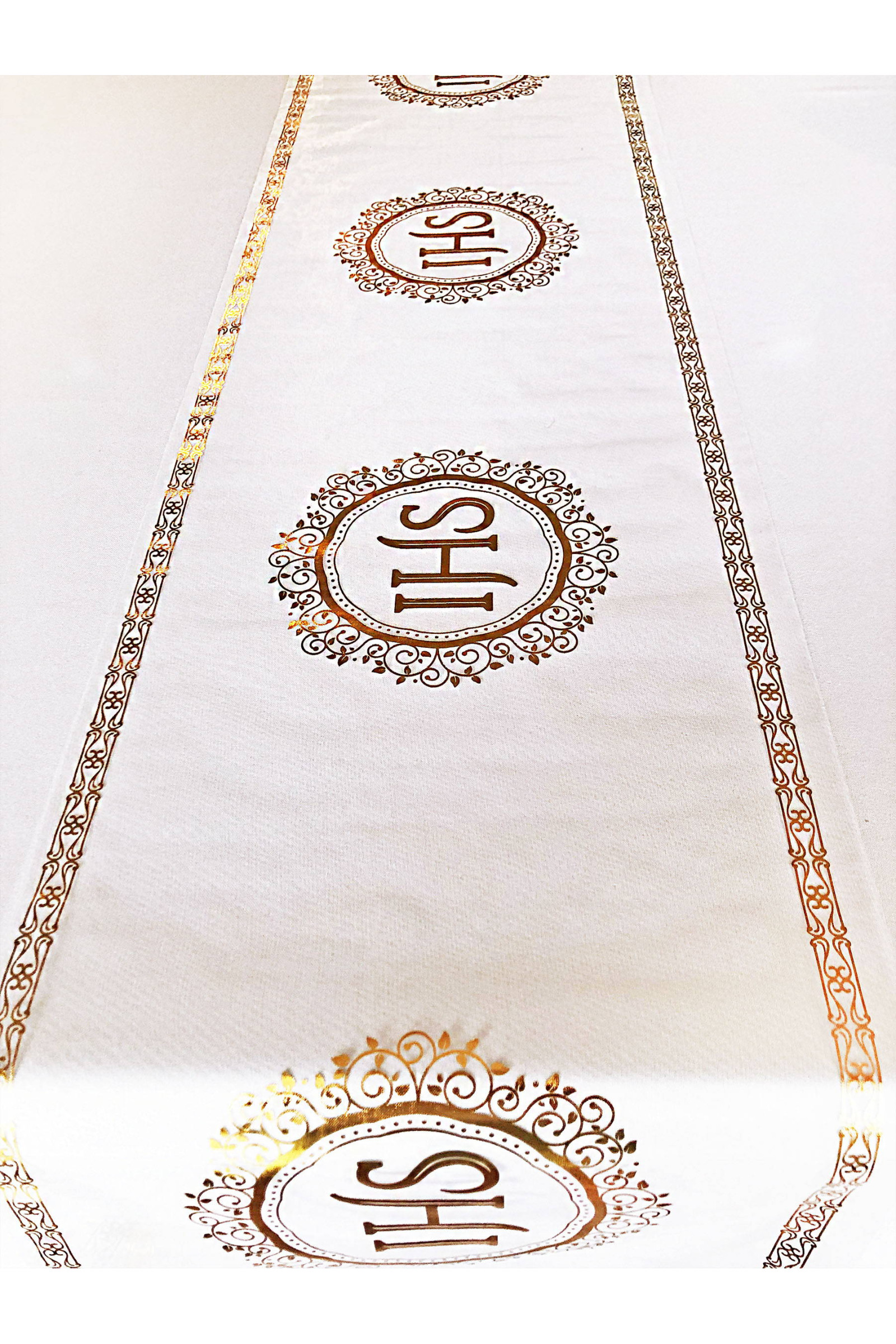 Komunijny lambrekin flizelinowy - Złoty - obraz 7