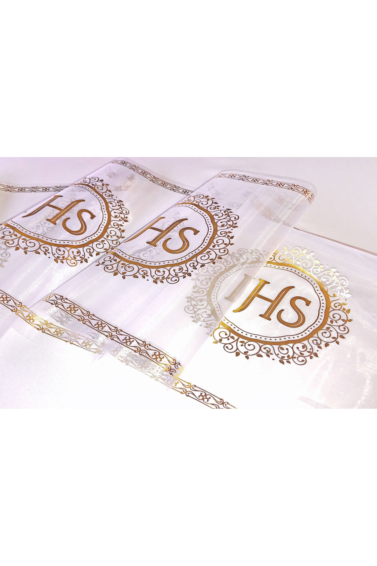 Komunijny lambrekin flizelinowy - Złoty - obraz 8