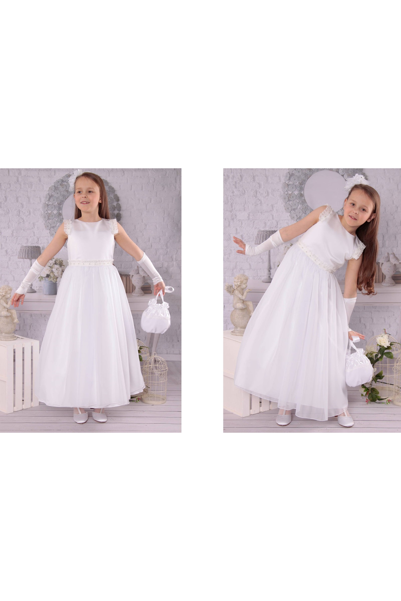 Elegancka sukienka komunijna T6/EL - obraz 3