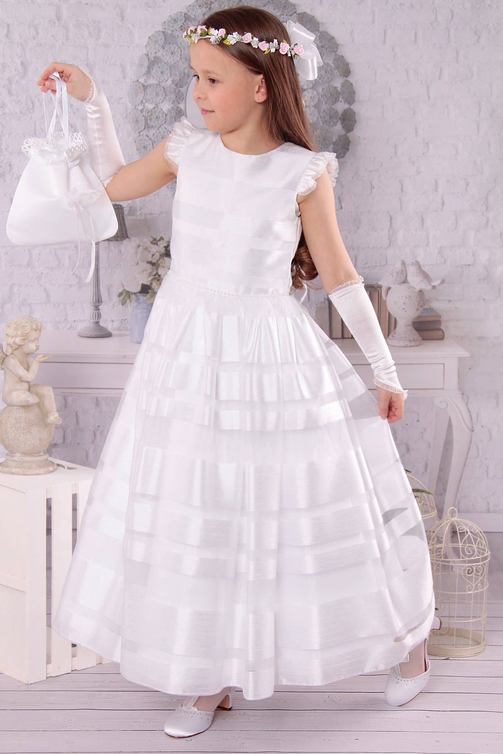 Elegancka sukienka komunijna T2/EL - obraz 0