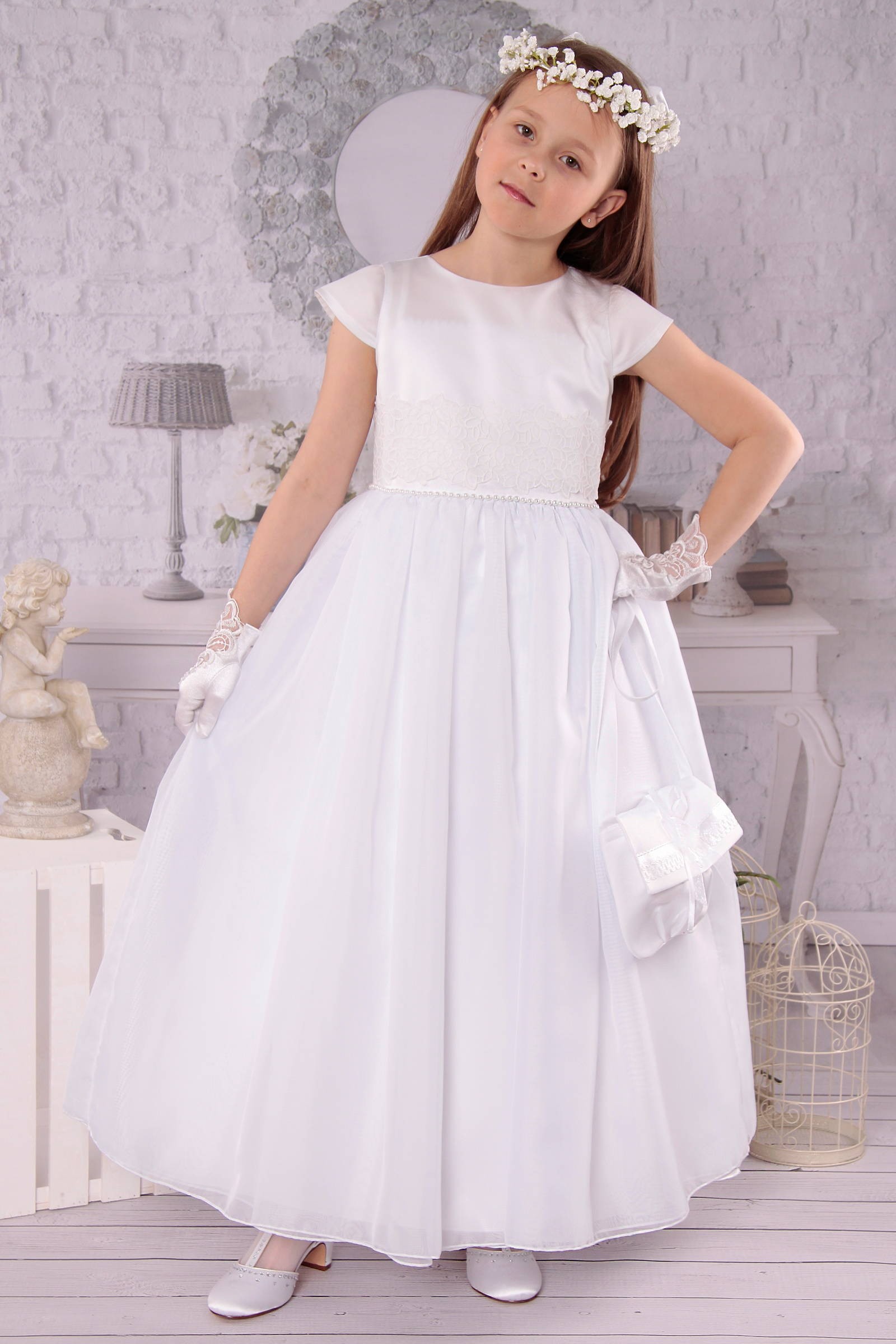 Elegancka sukienka komunijna T3/EL - obraz 0