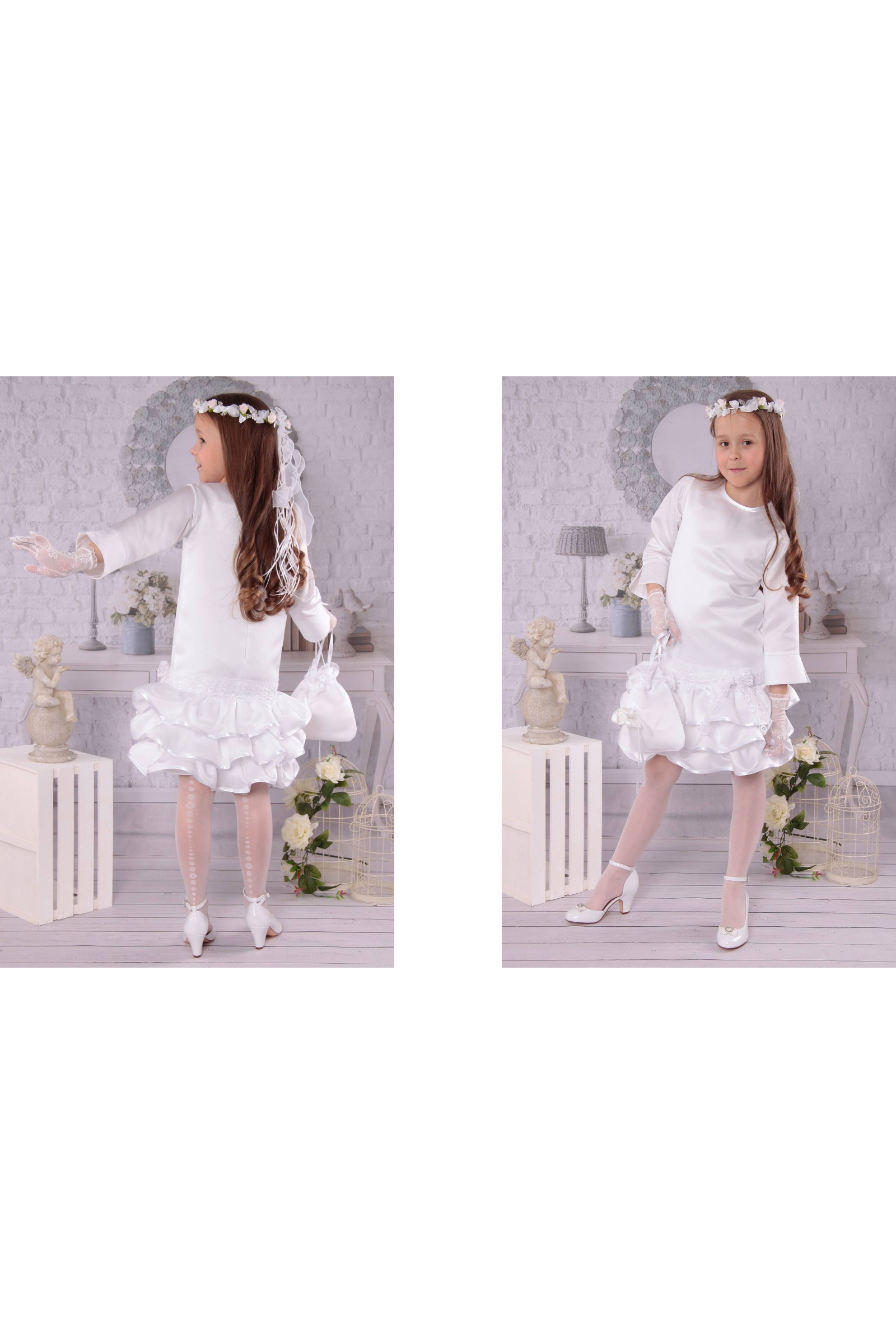 Elegancka sukienka komunijna F1/EL - obraz 1