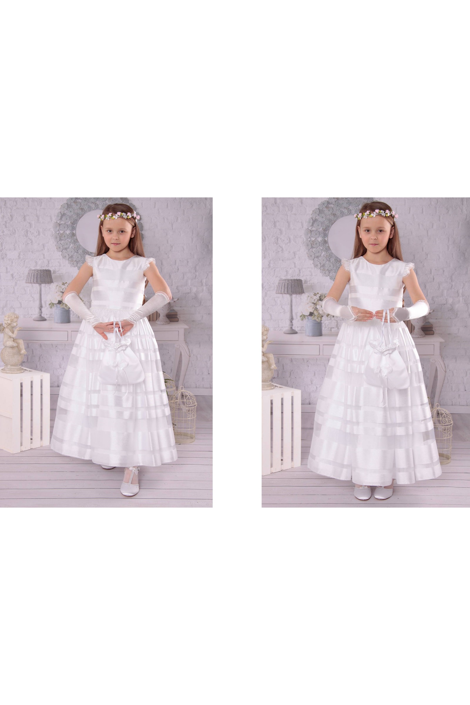 Elegancka sukienka komunijna T2/EL - obraz 1