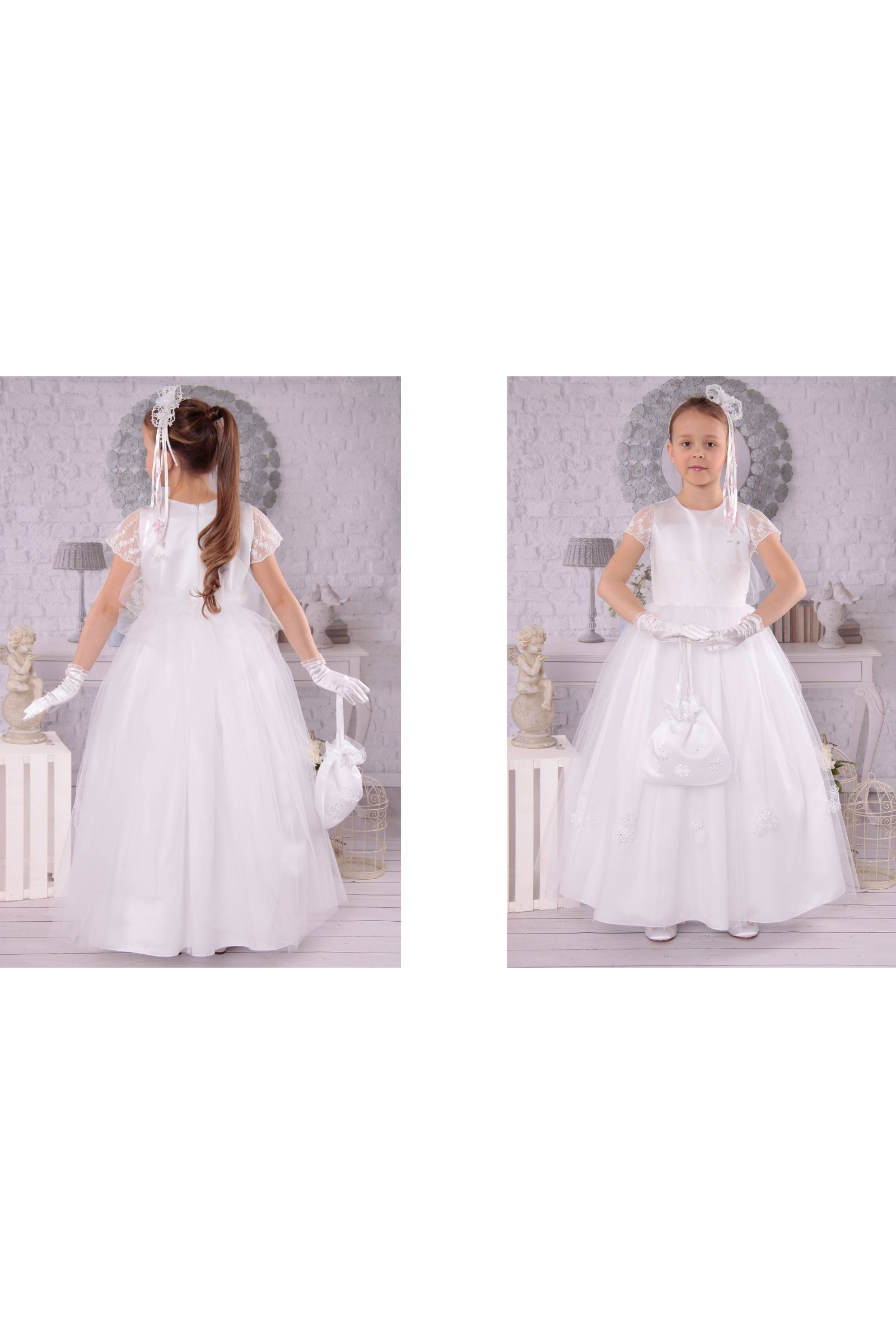 Elegancka sukienka komunijna B1/EL - obraz 2