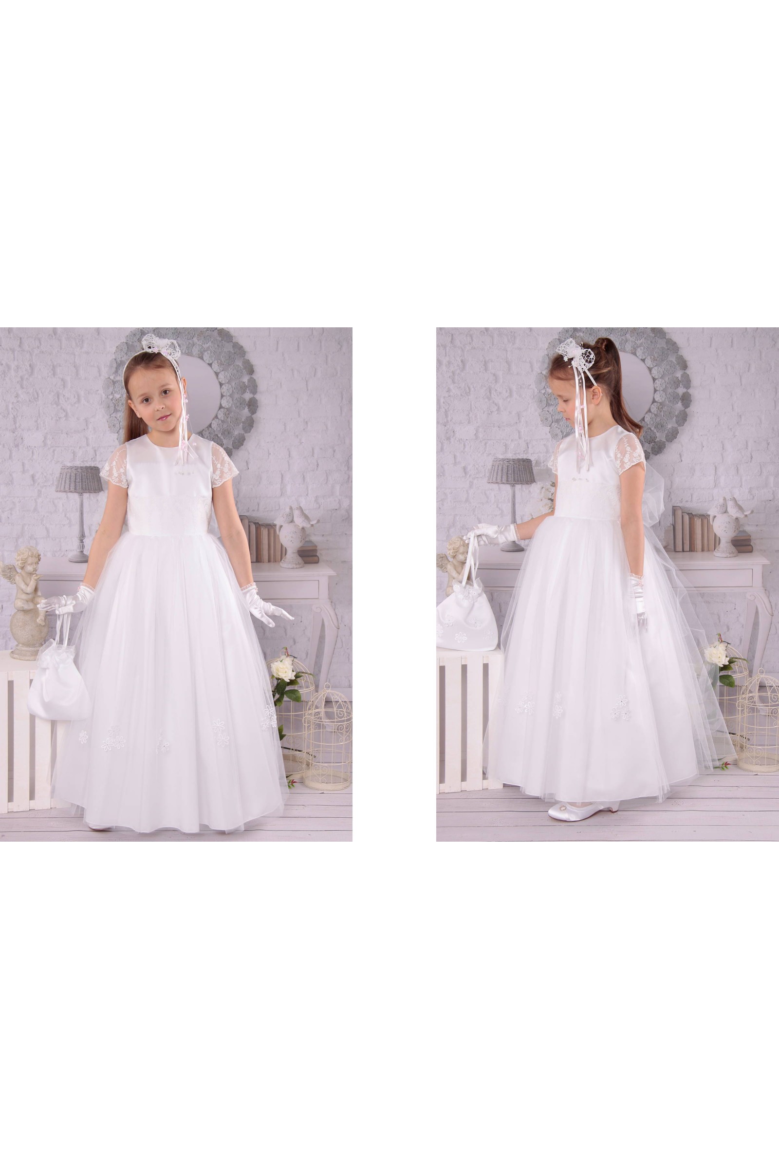 Elegancka sukienka komunijna B1/EL - obraz 4