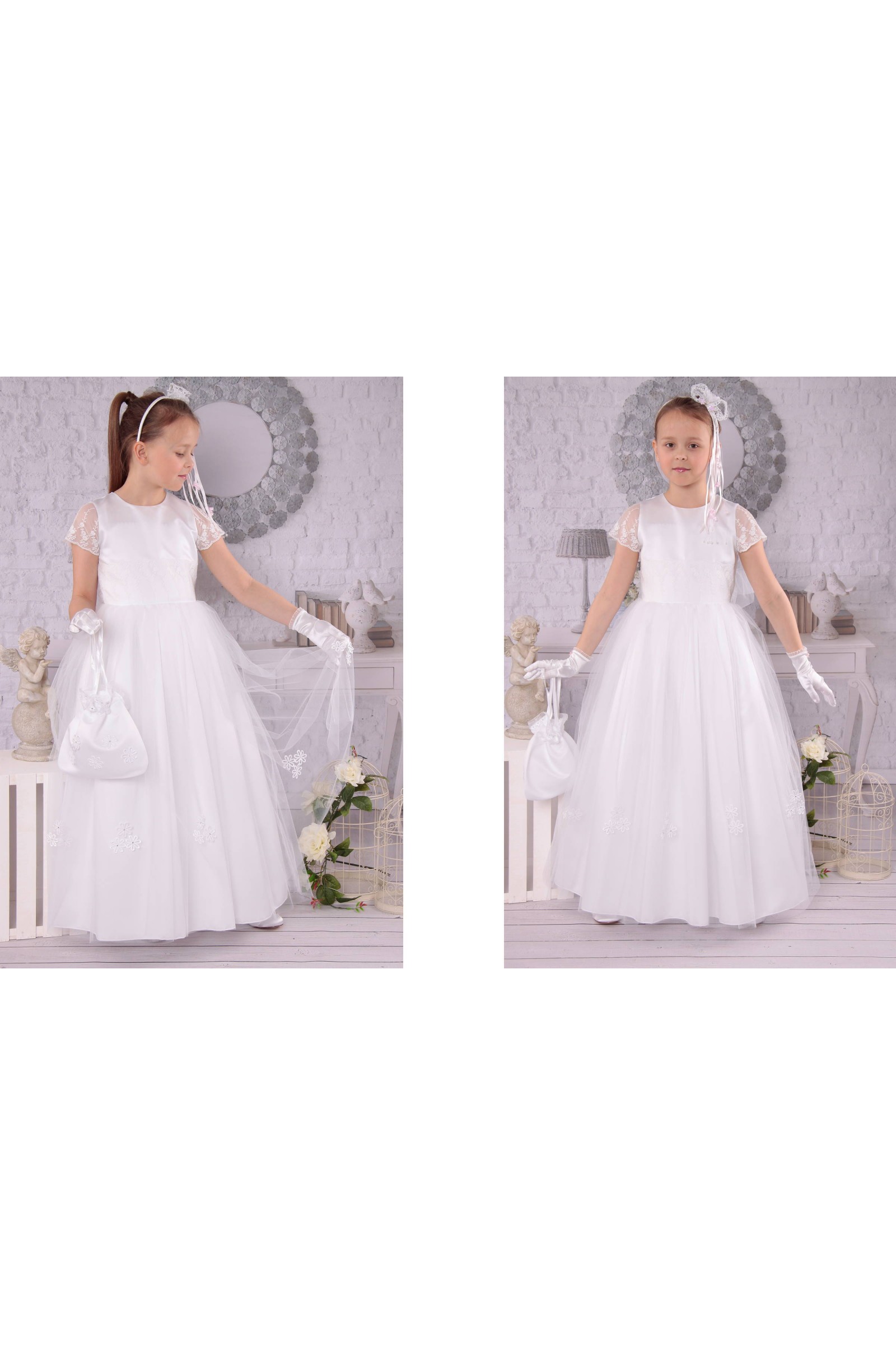 Elegancka sukienka komunijna B1/EL - obraz 5