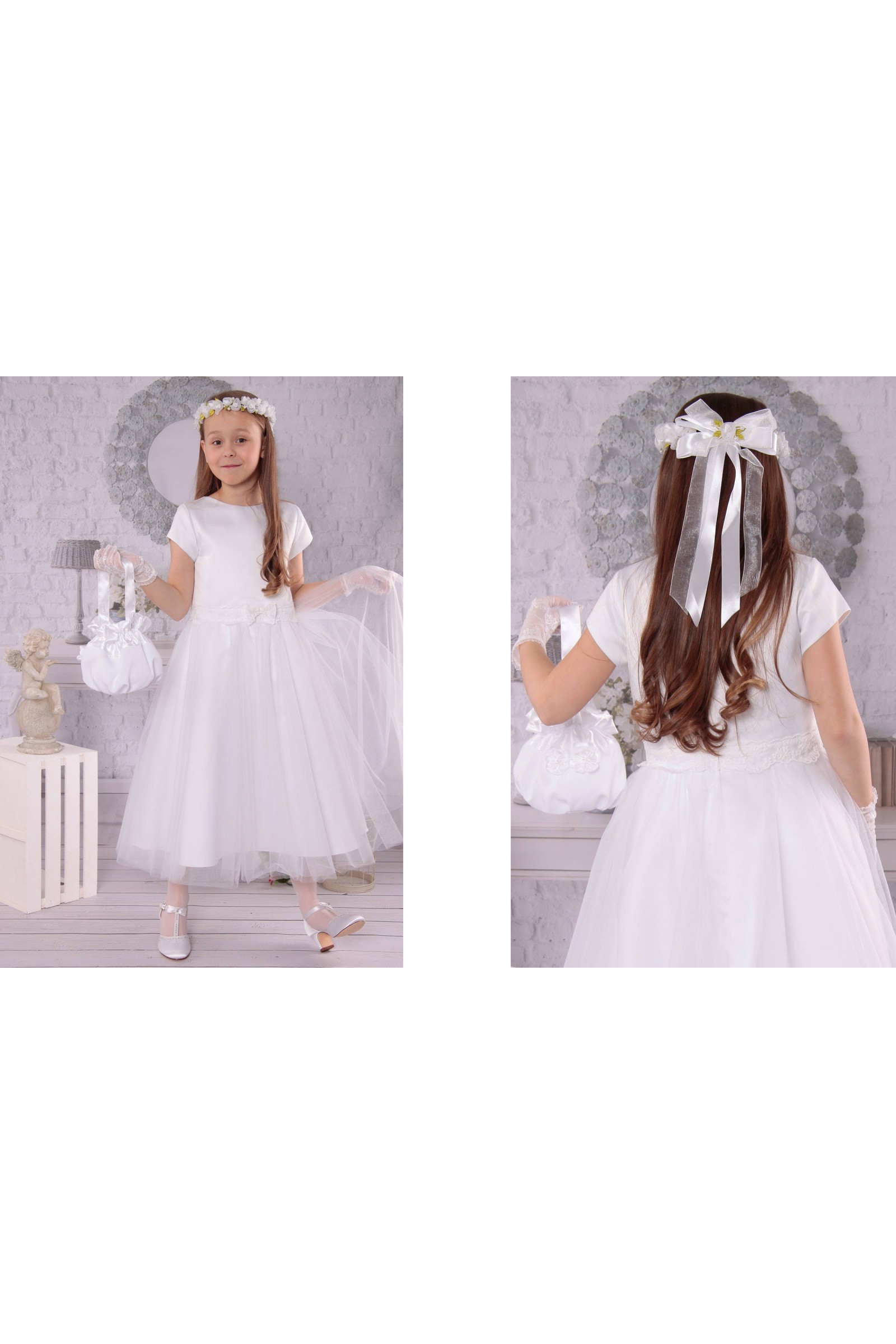 Elegancka sukienka komunijna T1/EL - obraz 5