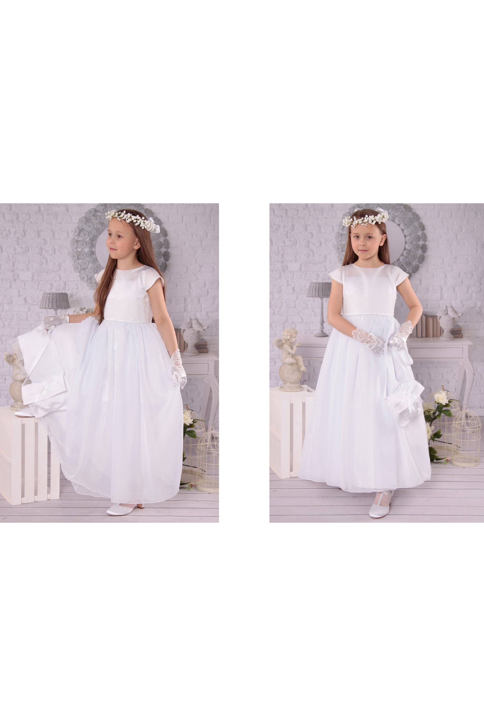 Elegancka sukienka komunijna T3/EL - obraz 4