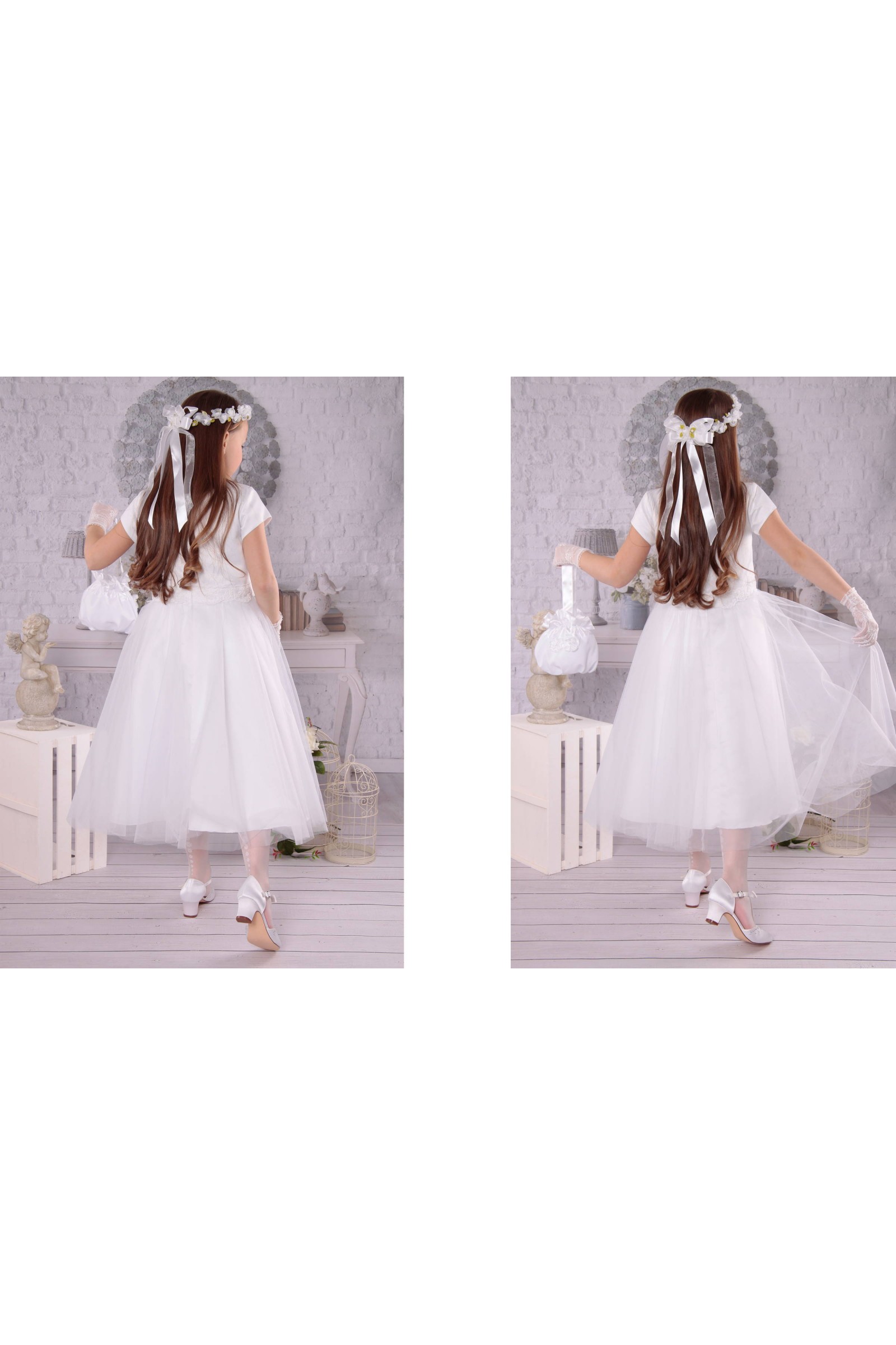 Elegancka sukienka komunijna T1/EL - obraz 6